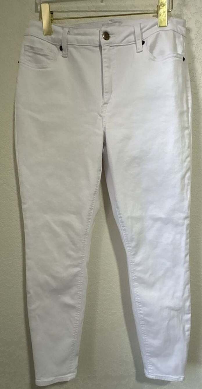 Pistola Skinny Jeans Size 31 White Stretch Denim